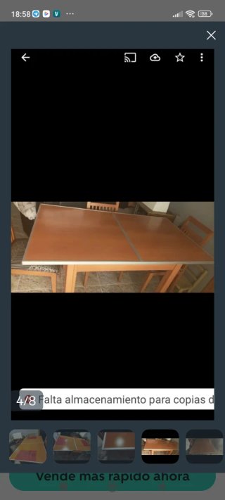 Mesa comedor y 4 sillas