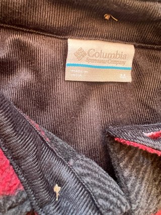 Camisa Columbia cuadros rojo y negro