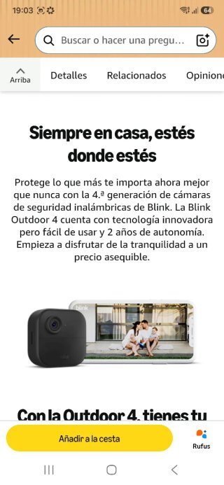 Cámara de seguridad Blink nuevo precintado