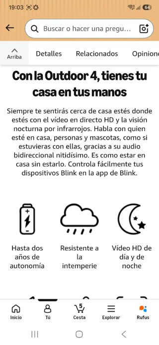 Cámara de seguridad Blink nuevo precintado