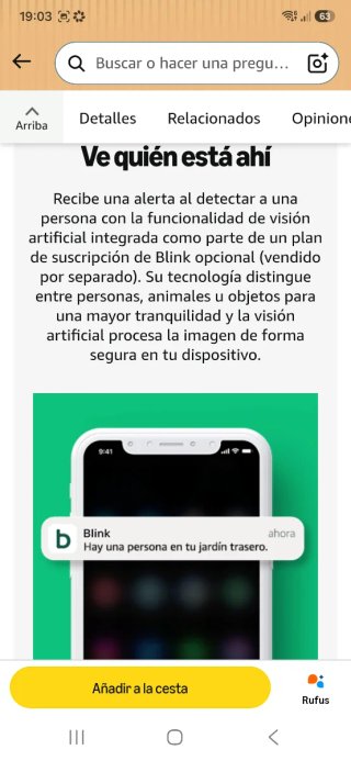 Cámara de seguridad Blink nuevo precintado