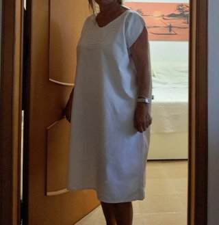 Camicia da notte vintage bianca