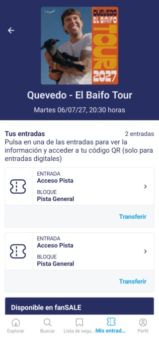 Quevedo El Baifo Tour 2027 Barcelona