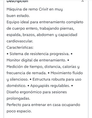 Máquina de remo Crivit progresiva