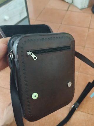 Bolso de piel vacuno auténtico 100% unisex