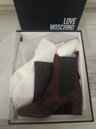 Botines piel ante Love Moschino marrones