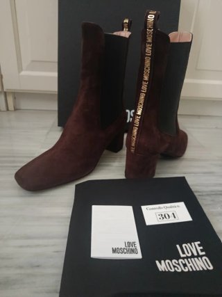 Botines piel ante Love Moschino marrones