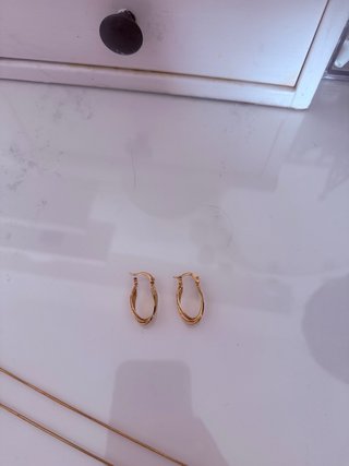 Pendientes Aro Dorados Trenzados