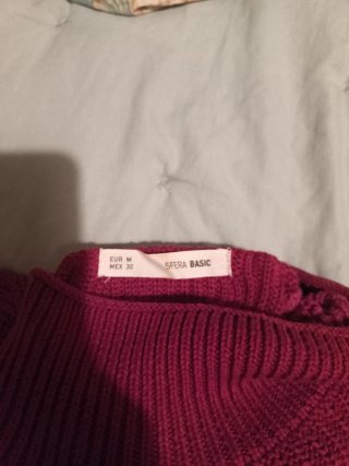 Jersey Mujer Cuello Alto Rojo/Rosa