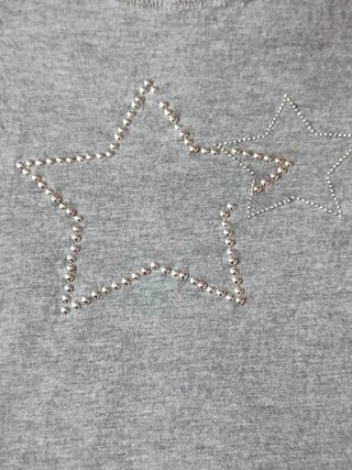 Camiseta Gris Estrellas Tex Talla XXL 44
