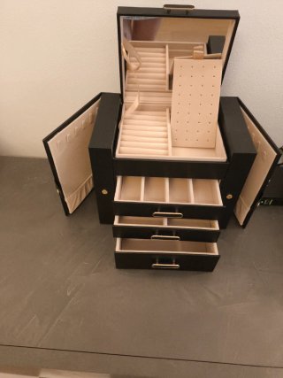 Portagioie grande lusso nero e beige