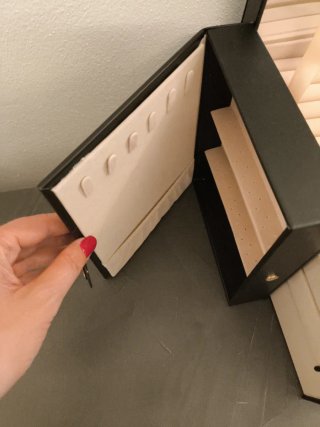 Portagioie grande lusso nero e beige