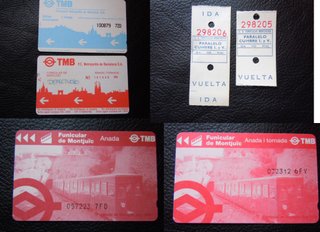 Lote 6 Billetes TMB Barcelona Antiguos