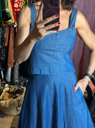 Conjunto Zara Falda y Top Vaquero