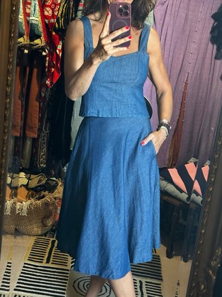 Conjunto Zara Falda y Top Vaquero