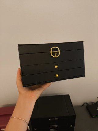 Portagioie grande nero e oro