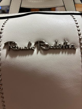 Borsetta Renato Balestra bianca con borchie