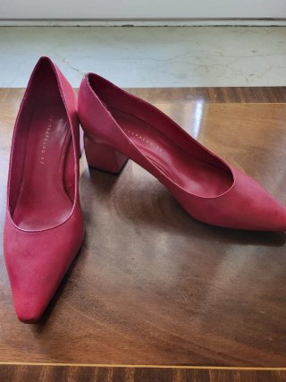 Zapatos Zara tacón cómodo rojos talla 37