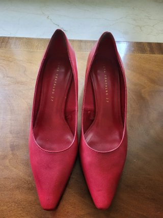 Zapatos Zara tacón cómodo rojos talla 37