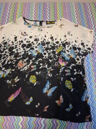 Camisa de mujer, Mariposas, Multicolor