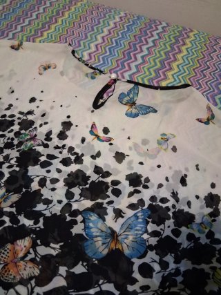Camisa de mujer, Mariposas, Multicolor