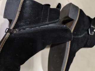 Botines de piel negros