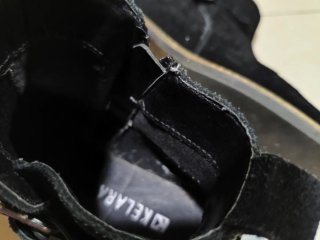 Botines de piel negros