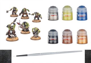 Warhammer Pack 6x Orkos + 6x Pinturas + 1x Pincel