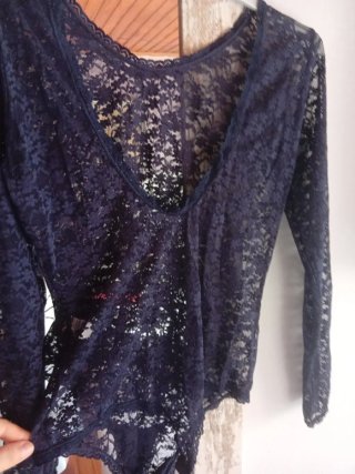 Body encaje azul talla única nuevo
