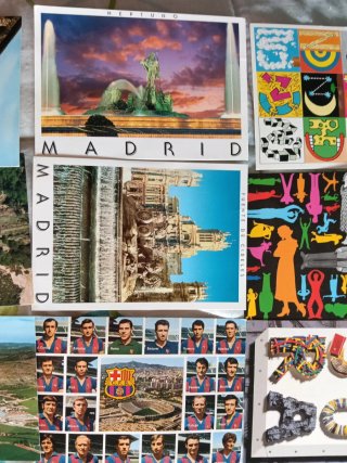 Lote 10 Postales Vintage Madrid, Barcelona