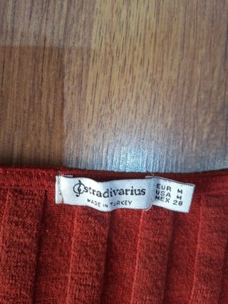 Blusa Stradivarius Roja Talla M