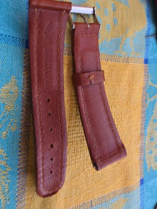 Correa de cuero Breitling Marrón.  16 mm.