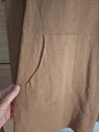 Vestido de punto marrón
