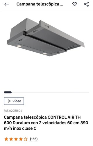 Campana extractora telescópica Control Air TH