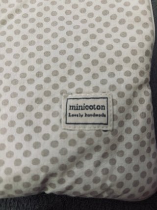 Saco Minicoton Carrito Topitos Gris
