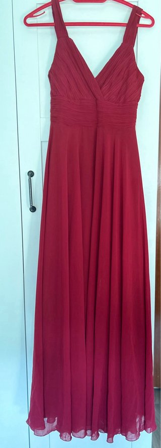 Vestido de fiesta burdeos  para bodas