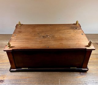 Antigua caja alemana Biedermeier c. 1885-1895