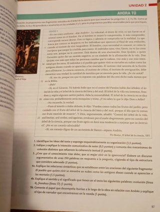 Lengua castellana y literatura, 2 BACH.