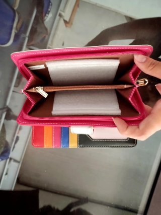 Monedero plateado mujer
