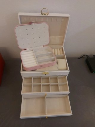 Set Portagioie Bianco e Rosa