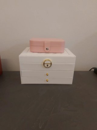 Set Portagioie Bianco e Rosa