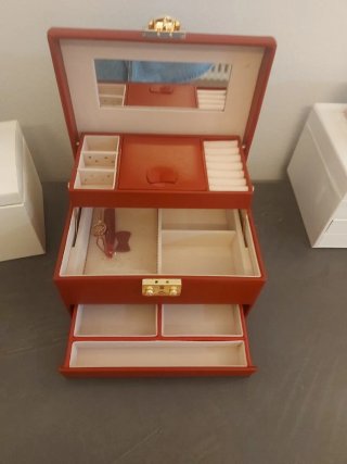 Portagioie grande lusso rosso e oro