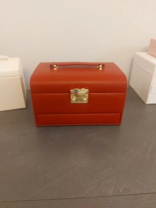 Portagioie grande lusso rosso e oro