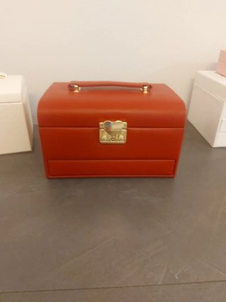 Portagioie grande lusso rosso e oro