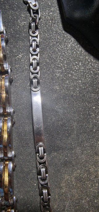 Lotto 3 Bracciali Uomo Acciaio Inox
