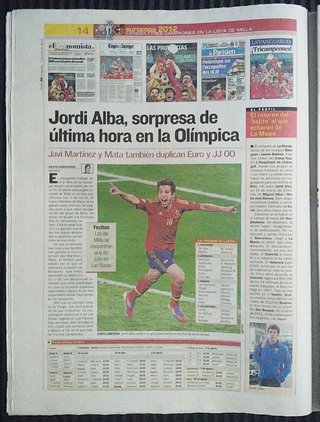 Periódico AS 3 Julio 2012 España Campeona Europa