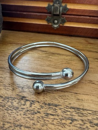 Brazalete pulsera vintage plateado