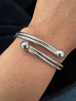 Brazalete pulsera vintage plateado