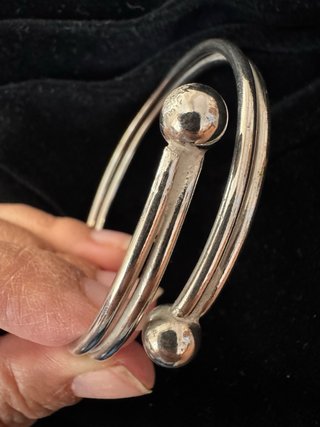 Brazalete pulsera vintage plateado