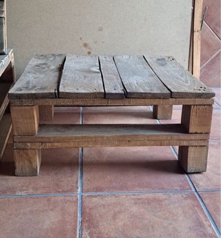 BANCO Y MESA PALETS MADERA
